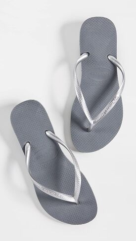 Havaianas Women's Slim Flip Flops Sandals - Steel Grey, 7/8 in Kuwait
