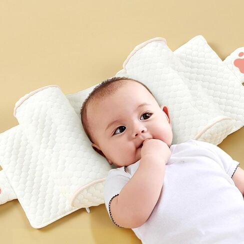 Infant Head Shaping Pillow Cover, Soft Cotton Infant Pillow Case | Cotton Polyester Blend, Soft Breathable Material, Stroller Crib Bed Pad, Travel Outdoor Rest, Machine Washable Care in Kuwait