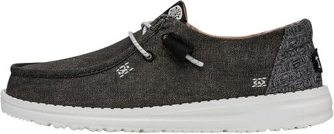 HEYDUDE Wendy Chambray Crosshatch Black Size 9 | Womens Shoes | Womens Slip-on Loafers | Comfortable & Light-Weight in Kuwait