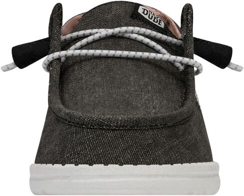 HEYDUDE Wendy Chambray Crosshatch Black Size 9 | Womens Shoes | Womens Slip-on Loafers | Comfortable & Light-Weight in Kuwait
