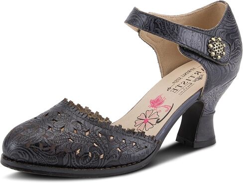 Spring Step L'Artiste Visionary Pump Shoes for Women | French Inspired Hand Painted Leather D'Orsay High Heels for Women with Ankle Strap in Kuwait