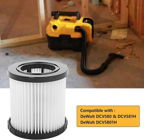 A-KARCK DCV5801H Replacement Filter 2Pack Compatible with DeWalt DCV580 & DCV581H Wet Dry Vacuum, Washable and Reusable in Kuwait