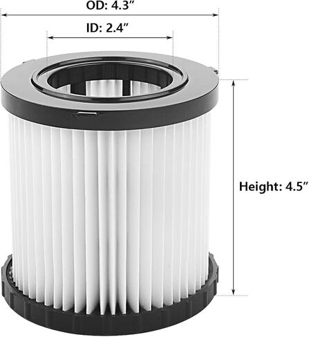 A-KARCK DCV5801H Replacement Filter 2Pack Compatible with DeWalt DCV580 & DCV581H Wet Dry Vacuum, Washable and Reusable in Kuwait