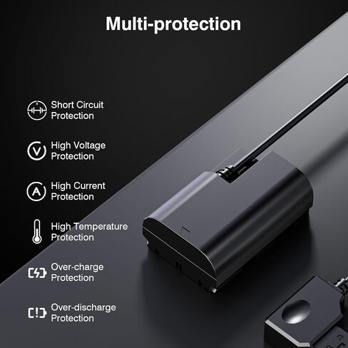 D-Tap to DR-E6 Dummy Battery Coiled Cable for V-Mount Battery - Replace LP-E6, LP-E6N, LP-E6NH Coupler for Canon EOS 5DS, 5DSR, 5D Mark II, 5D III, 5D IV, 60D, 60Da, 6D, 70D, 7D, 7D II, 80D in Kuwait