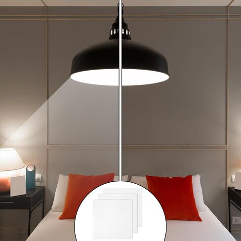 LED Light Diffuser Film 3PCS Adhesive Light Diffuser Board Anti-Glare for Ceiling Lights, Downlight, Spotlight, Panel Lights, 11.8x11.8in in Kuwait