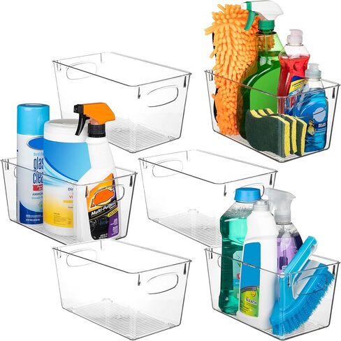 ClearSpace Clear Plastic Storage Bins – Perfect Kitchen Organization and Storage or Pantry Storage – Fridge Organizer, Pantry Organization and Clear Storage Bins, Cabinet Organizers in Kuwait