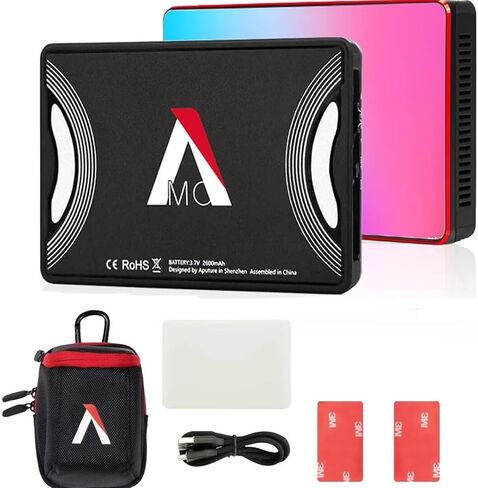 Aputure Amaran MC RGBWW LED On Camera Light Portable Photography Light TLCI/CRI 96+ RGB 0-360 Full Color 3200-6500K Adjustable 0-100% Stepless Dimming with Magnet Adsorption Function,Wireless Charging in Kuwait