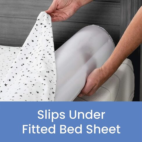 Delta Children Inflatable Bed Rails for Toddlers & Kids with Foot Pump (2 Pack) - Leak-Proof Portable Guardrails Great for Travel or at Home, White in Kuwait