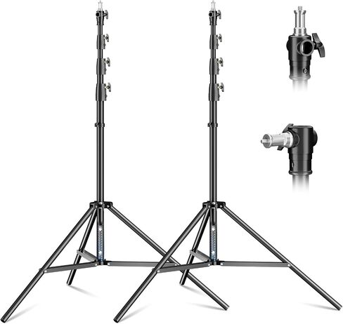 2-Pack Godox Light Stand 210cm / 83.9 in Spring Cushioned Tripod Design, Heavy Duty Photography Light Stand with 1/4"Universal Screw Portable for Studio Shooting Photography Lighting Setup. in Kuwait