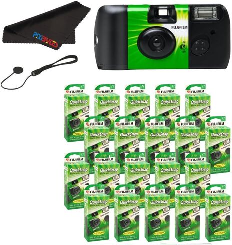 Fujifilm QuickSnap Flash 400 One-Time-Use Camera with Cap Keeper... (20 Pack (QuickSnap)) in Kuwait