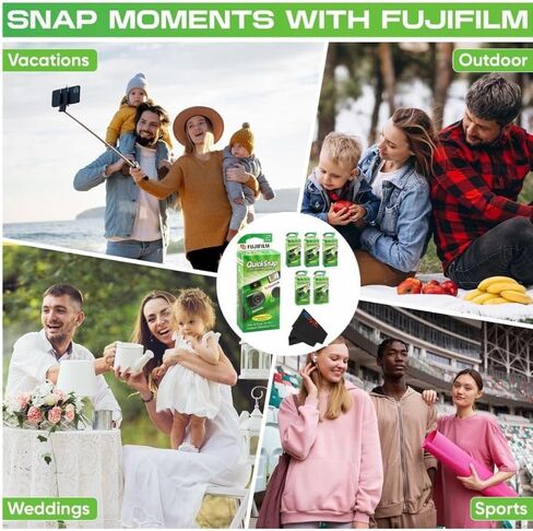 Fujifilm QuickSnap Flash 400 One-Time-Use Camera with Cap Keeper... (20 Pack (QuickSnap)) in Kuwait