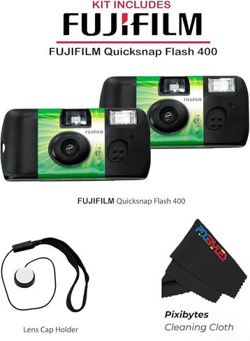 Fujifilm QuickSnap Flash 400 One-Time-Use Camera with Cap Keeper... (20 Pack (QuickSnap)) in Kuwait