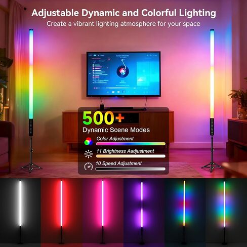 4 Pack DJ Tube Lights 4ft Battery Powered Light Bar 120cm Handheld LED DJ Lights with Stand, Music Sync, 500 Vivid Effects, Portable Stick Lights for Concer Neon Parties Stage Lighting Photography in Saudi Arabia