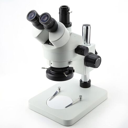 CHICIRIS Trinocular Stereo Microscope, Optical System with 3.5X 90x Magnification and 360 Degree Rotation, for Electronics Jewelry Archaeology Biology Teaching (US Plug 110V) in Kuwait