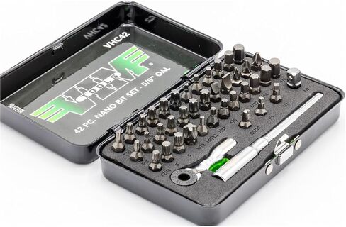 VIM Tools VHC42 Nano Bit Set 42 Piece Ultra Compact 5 8 Inch Overall Length Precision Bits for Tight Access Work Automotive Electronics and Professional Repair Applications in Kuwait
