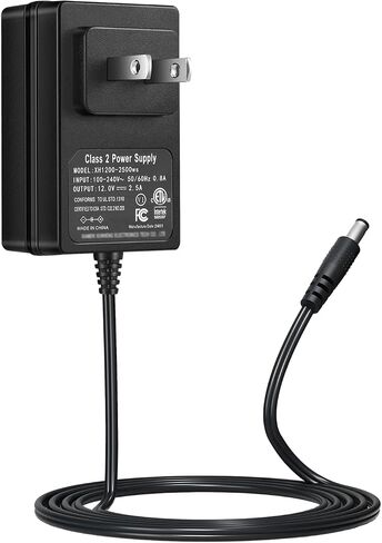 [UL Listed] AC to DC 12V 2.5A Power Supply Adapter,12 Volt Power Adaptor 5.5mm X 2.1mm,Work with CCTV Camera/DVR/NVR/Led Strip Lights/Router/Monitor/Keyboard in Kuwait