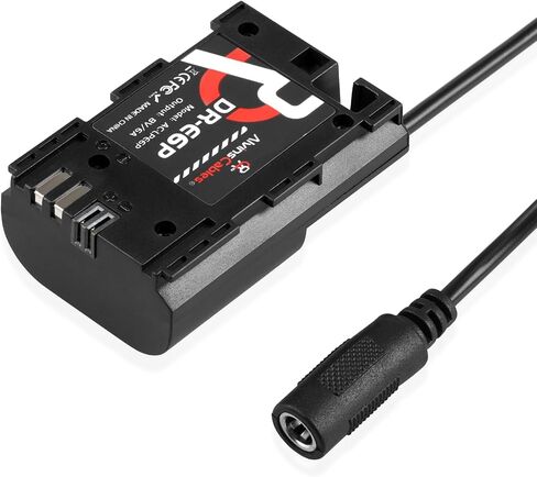 Alvin’s Cables LP-E6P Dummy Battery AC Power Adapter Charger Kit for Canon EOS R5 R5C R6 R7 5DS 6D 70D 80D 90D 5D Mark II/III/IV 6D Mark II 7D Mark II Camera 13ft| 4m in Kuwait