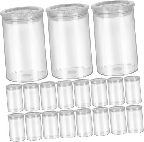 VANZACK 40pcs Empty Film Canisters with Caps, Small Reusable Plastic Storage Containers for Camera Reels, Coin Storage, and Craft Supplies, Mini Organizer for Travel and Studio Use in Kuwait
