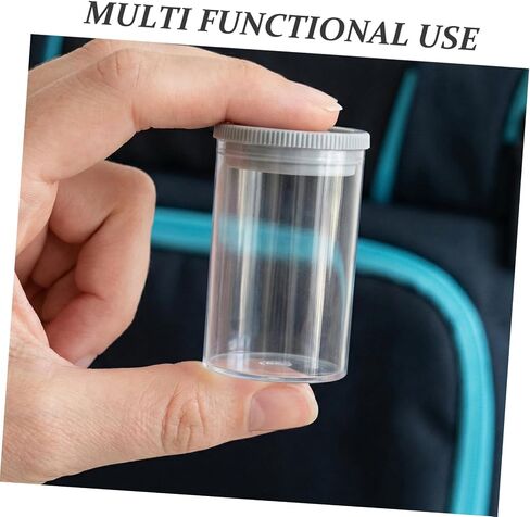 VANZACK 40pcs Empty Film Canisters with Caps, Small Reusable Plastic Storage Containers for Camera Reels, Coin Storage, and Craft Supplies, Mini Organizer for Travel and Studio Use in Kuwait