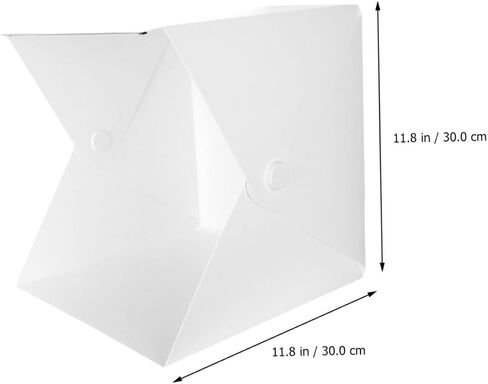 Homoyoyo Mini Folding LED Photo Studio Light Box with Double Light Strips, 6 Colored Backdrops, 30cm Portable Photography Tent for Product Shooting in Kuwait