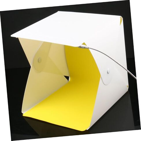 Homoyoyo Mini Folding LED Photo Studio Light Box with Double Light Strips, 6 Colored Backdrops, 30cm Portable Photography Tent for Product Shooting in Kuwait