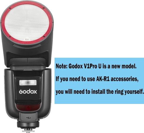 Godox V1 V1Pro N FlashTTL Speedlight, 1/8000 HSS 500 Full Power Flashes, 1.3s Recycle Time, 2.4G Wireless with External Flash SU-1 (Godox V1Pro-N USA Version) in Kuwait