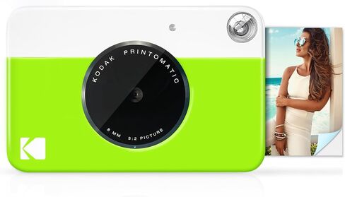 KODAK Printomatic Full-Color Instant Print Digital Camera, Zink 2x3" (5.1x7.5 cm) Sticky-Back Photo Paper, 5MP, Portable, Creative Fun Gift for Birthday, Christmas, Holiday, Green (Renewed) in Kuwait