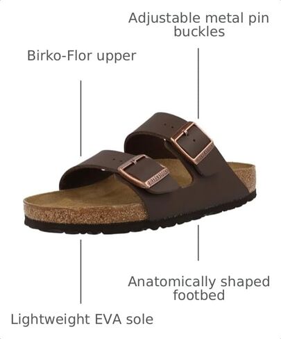 Birkenstock Men's Arizona Birko-Flor Brown Birko-Flor 40 R US 9 in Kuwait