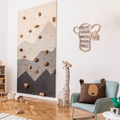 Nichake Western Nursery Wall Decor Neutral Cow Alphabet Wall Art | 3D Cut ABC Letters Signs,Boho Wall Decor for Nursery, Bedroom, Playroom,and Kids Room in Kuwait