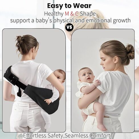 Baby Sling Carrier, Toddler Carrier, Adjustable Portable Ergonomic Support Lightweight Breathable Cotton Single Shoulder Hip Seat Carrier for Walks, Shopping, Park & Family Outings, Washable, Corduroy in Kuwait