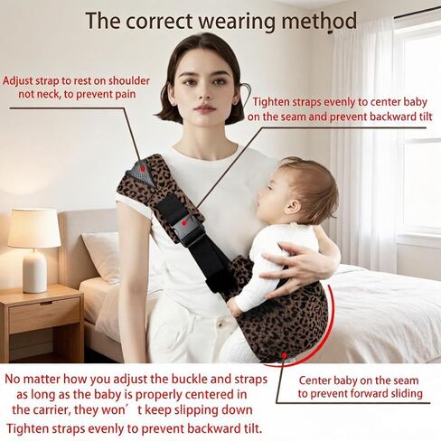 Baby Sling Carrier, Toddler Carrier, Adjustable Portable Ergonomic Support Lightweight Breathable Cotton Single Shoulder Hip Seat Carrier for Walks, Shopping, Park & Family Outings, Washable, Corduroy in Kuwait
