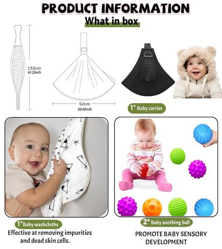 Baby Sling Carrier, Toddler Carrier, Adjustable Portable Ergonomic Support Lightweight Breathable Cotton Single Shoulder Hip Seat Carrier for Walks, Shopping, Park & Family Outings, Washable, Corduroy in Kuwait