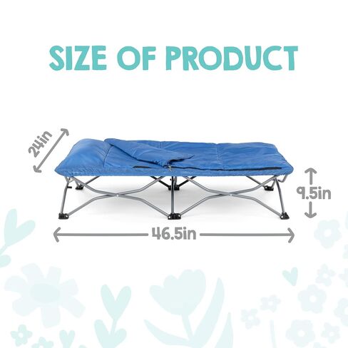 Regalo My Cot Deluxe Portable Toddler Bed, Indoor/Outdoor Kids Nap Cot with Sleeping Bag & Pillow, Lightweight Folding Travel Design for Home, Daycare, Camping & Sleepovers, Ages 2-5 in Kuwait