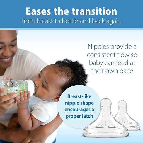 Dr. Brown's Anti-Colic Options + Wide-Neck Baby Bottle Designer Edition, Jungle, 5 oz/150 mL + Dino, 9oz/270mL, with Level 1 Slow Flow Nipple, BPA-Free, 0m+, 4-Pack in Kuwait