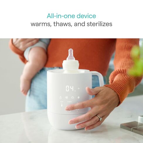 Munchkin Precision Baby Bottle Warmer for Breastmilk, Formula, Food Jars, and Sterilizing Small Parts - Compatible with All Bottle Brands, Glass, Silicone & Plastic, Digital Display, White (Plug-in) in Kuwait
