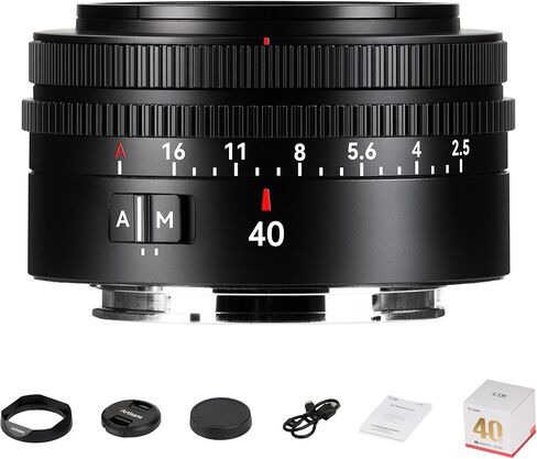 7artisans AutoFocus 40mm F2.5 Full Frame Lens,Support Automatic/Manual Compatible for Sony FX A1 A9 A7M A7R A7S A7C ZVE Series FX3,A9II,A7M2,A7S2 in Kuwait