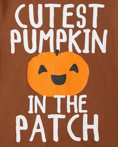 The Children's Place Unisex-Baby and Toddler Long Sleeve Fall Thanksgiving Graphic T-Shirt Cutest Pumpkin 5T in Kuwait