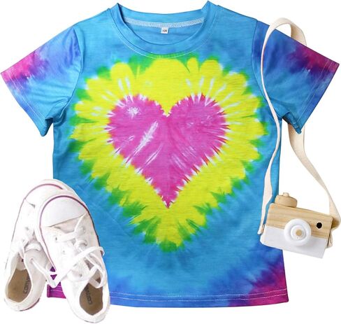 Toddler Valentine's Day Shirts Boys Girls Cute Love Heart Graphic T-Shirt Casual Short Sleeve Tee Tops in Kuwait