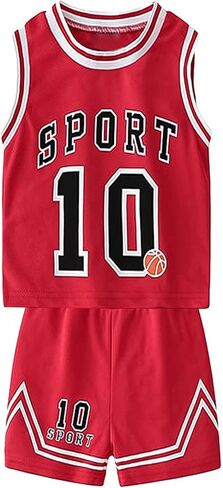 Toddler Baby Boys Basketball Jersey Outfit Toddler Kids Sports Shorts Set Summer Clothes in Kuwait