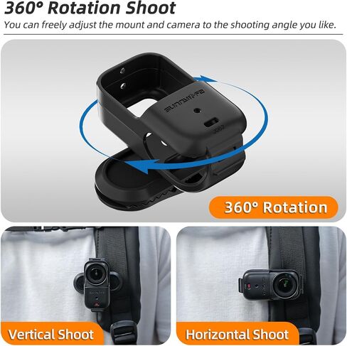Backpack Clip for DJI Osmo Nano, 360°Rotation Horizontal-Vertical Backpack Hat Compatible with DJI Osmo Nano, Osmo Nano Accessories Quickly Release Mount Camera Clip in Kuwait
