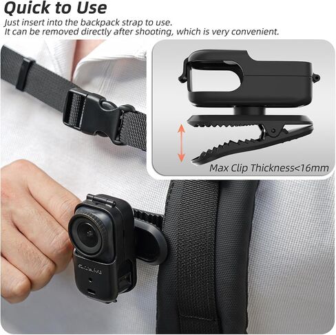 Backpack Clip for DJI Osmo Nano, 360°Rotation Horizontal-Vertical Backpack Hat Compatible with DJI Osmo Nano, Osmo Nano Accessories Quickly Release Mount Camera Clip in Kuwait