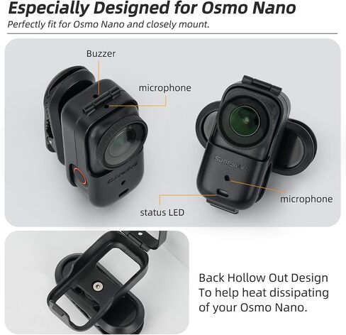 Backpack Clip for DJI Osmo Nano, 360°Rotation Horizontal-Vertical Backpack Hat Compatible with DJI Osmo Nano, Osmo Nano Accessories Quickly Release Mount Camera Clip in Kuwait