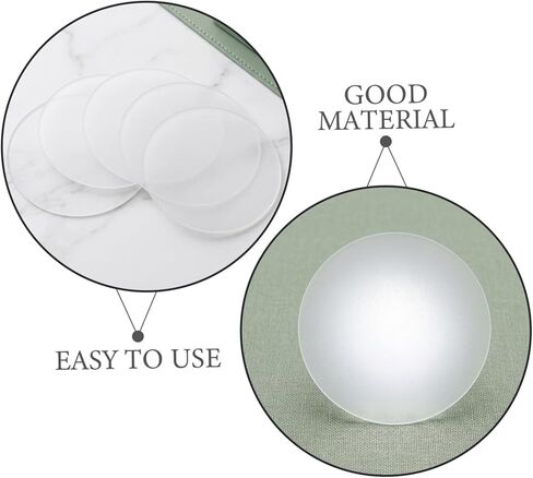 KALLORY 5pcs Acrylic LED Light Diffuser Sheet for Ceiling Lights, 3.54 Inch round Panel with Glare Protection and Enhanced Room Aesthetics, White Lamp Shade Diffuser for Reading and Office in Kuwait