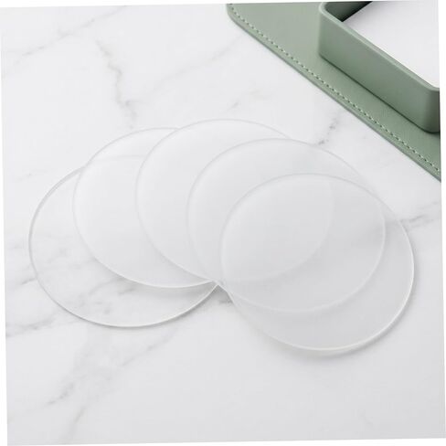 KALLORY 5pcs Acrylic LED Light Diffuser Sheet for Ceiling Lights, 3.54 Inch round Panel with Glare Protection and Enhanced Room Aesthetics, White Lamp Shade Diffuser for Reading and Office in Kuwait