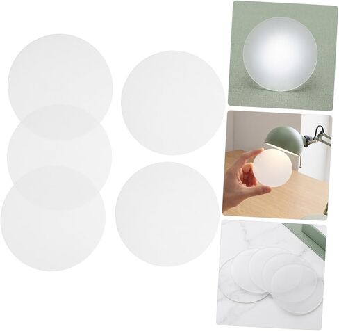 KALLORY 5pcs Acrylic LED Light Diffuser Sheet for Ceiling Lights, 3.54 Inch round Panel with Glare Protection and Enhanced Room Aesthetics, White Lamp Shade Diffuser for Reading and Office in Kuwait