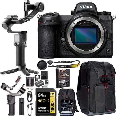 Nikon 1656 Z7II Mirrorless Camera Full Frame FX Body with NIKKOR Z 24-70mm f/4 S Lens Bundle with 3 YR CPS Enhanced Protection Pack in Kuwait