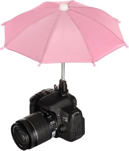 Generic Camera Umbrella, 10.6 Inch Sunshade Camera Hot Shoe Umbrella Protector Waterproof Rain Cover Protector, Pink in Kuwait