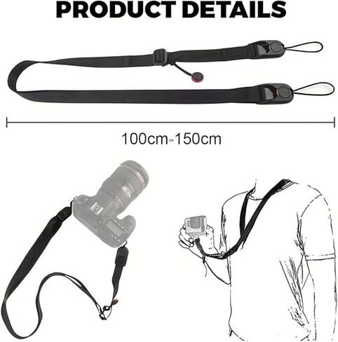 Adjustable Camera Shoulder Strap, Quick-Release Neck Band,for Cameras | Washable &Durable,For Photography& Digital in Kuwait