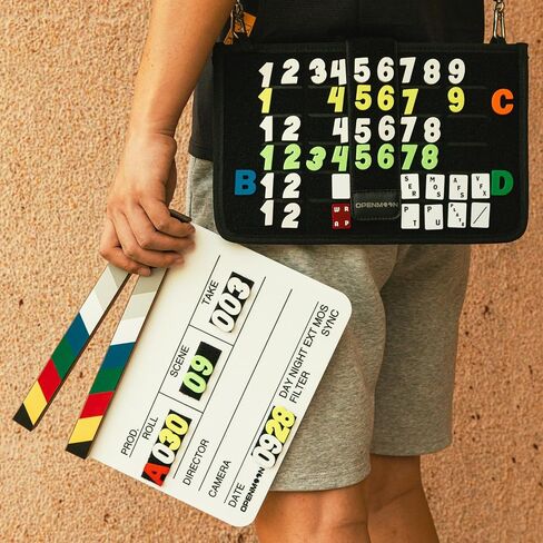 OPENMOON Clapperboard Bag Set with Patches & Lanyard(Yellow) in Kuwait