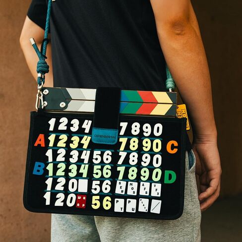 OPENMOON Clapperboard Bag Set with Patches & Lanyard(Yellow) in Kuwait